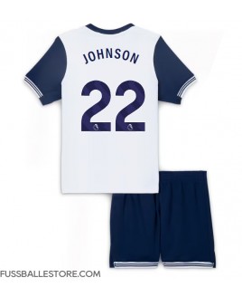 Günstige Tottenham Hotspur Brennan Johnson #22 Heimtrikotsatz Kinder 2024-25 Kurzarm (+ Kurze Hosen)